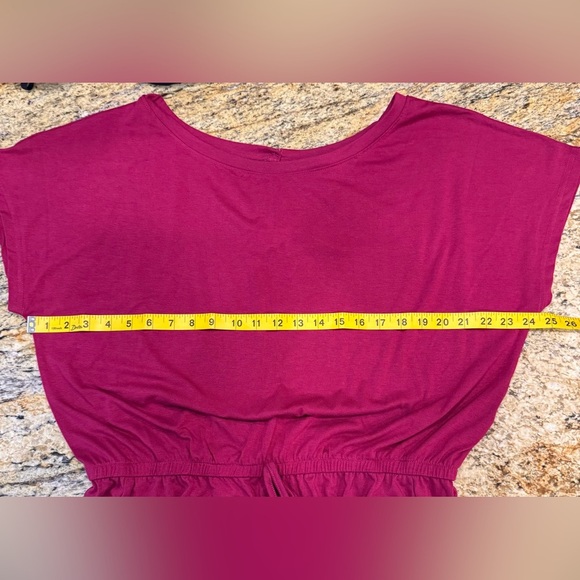 PRETTYGARDEN Women's Short Sleeve Drawstring Jumpsuit Plum Size XXL - Picture 8 of 8